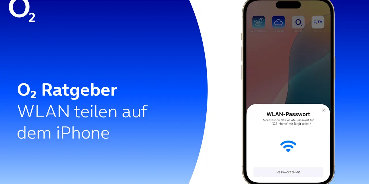 iPhone-Anleitung: WLAN-Passwort teilen. So einfach gibst du Birgit das Passwort für "O2-Home".