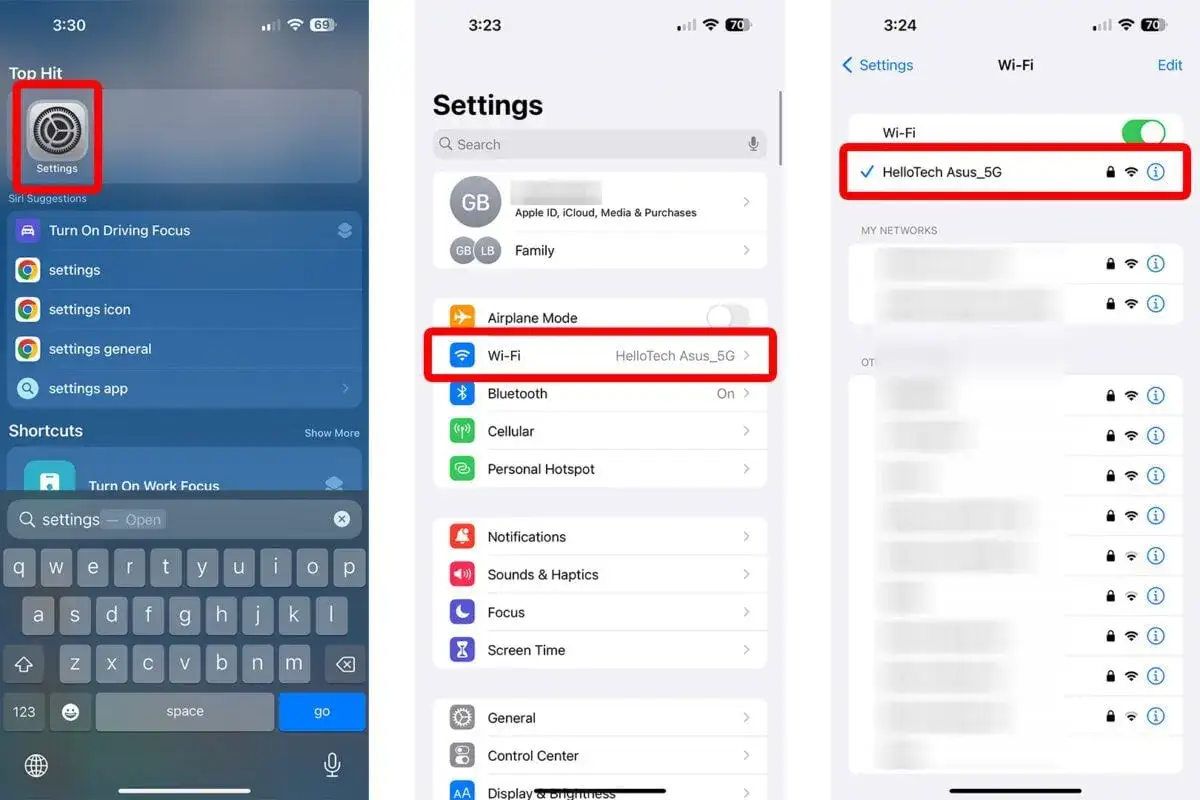 So einfach teilst du dein WLAN-Passwort auf dem iPhone: Einstellungen > WLAN > Dein Netzwerk auswählen.